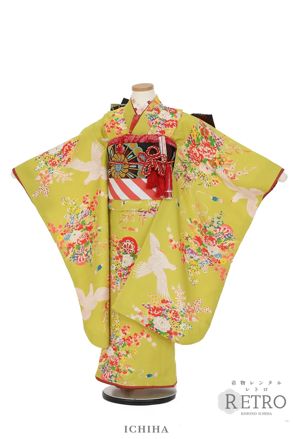 アンティーク着物 七五三 とてもオシャレな柄 7歳 リメイク 7歳